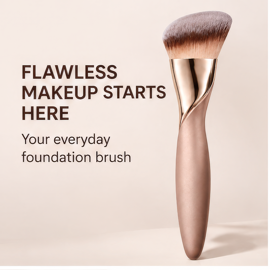 Flawless Curved Foundation Brush - Ultra-Soft Synthetic Makeup Brush