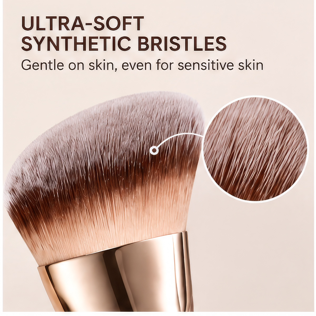 Flawless Curved Foundation Brush - Ultra-Soft Synthetic Makeup Brush