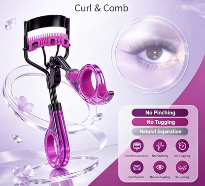 16pcs Eyelash Curler Set with Combs | Wide-Angle Lash Lift & Refill Kit