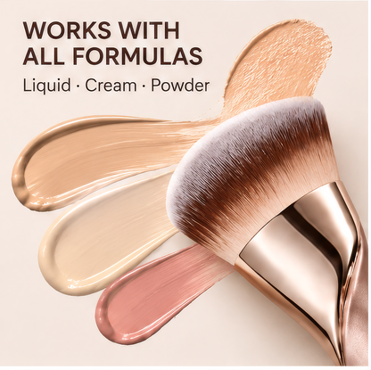 Flawless Curved Foundation Brush - Ultra-Soft Synthetic Makeup Brush