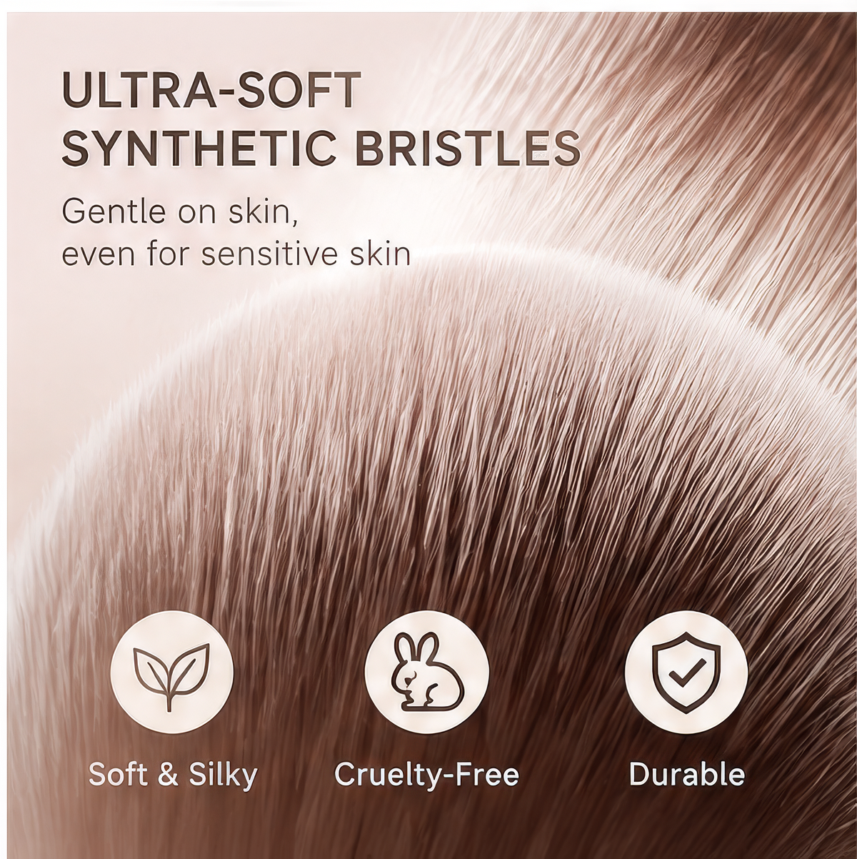 Dual-Ended Makeup Brush - Angled & Round Multi-Use Cosmetic Brush