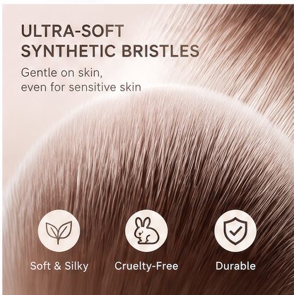 Dual-Ended Makeup Brush - Angled & Round Multi-Use Cosmetic Brush