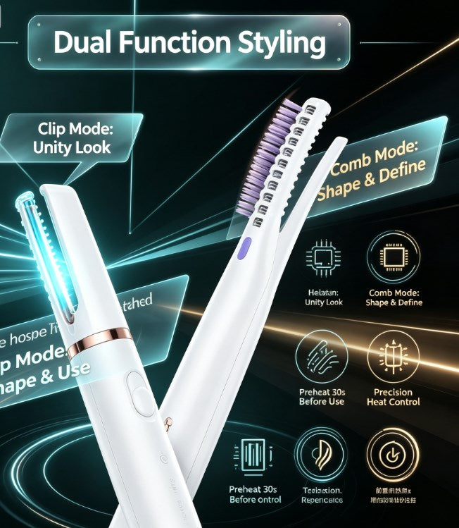 Heated Lash Curler with Integrated Comb - USB Rechargeable 3-Gear Thermal Wand Safe for False Lashes & Mascara Styling