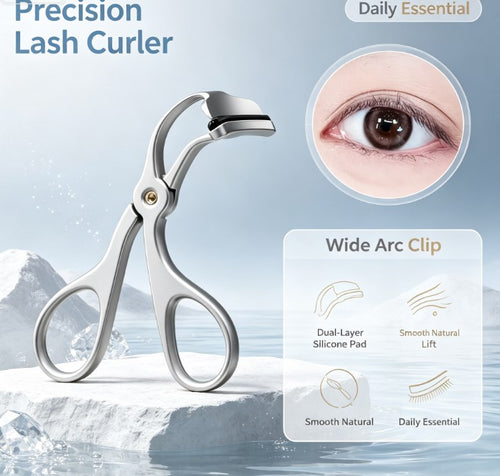 Natural Sunflower Eyelash Shaping Kit - Sturdy Metal Curling Tool Packed with 12 Refill Strips & Gift Box