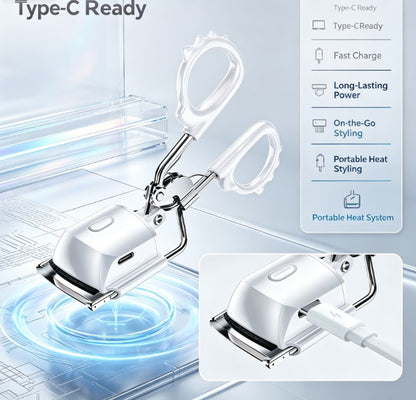 Smart Anti-Burn Electric Eyelash Curler - Fast-Heating Portable Lash Curling Wand with Multi-Gear Temperature Settings