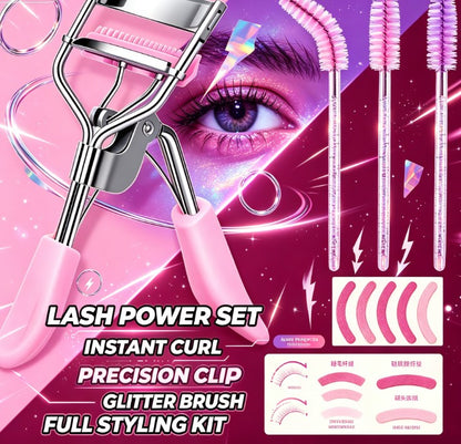 Universal Lash Curler & Maintenance Kit - Ergonomic Metal Frame with Multi-Pad Replacements for Travel and Daily Grooming